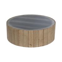 Hoofdtafel Home ESPRIT Spar Hout MDF 90 x 90 x 30 cm
