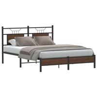 Bedframe zonder matras bewerkt hout bruin eikenkleur 140x190 cm
