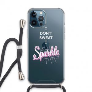 Sparkle quote: iPhone 13 Pro Max Transparant Hoesje met koord
