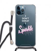 Sparkle quote: iPhone 13 Pro Max Transparant Hoesje met koord