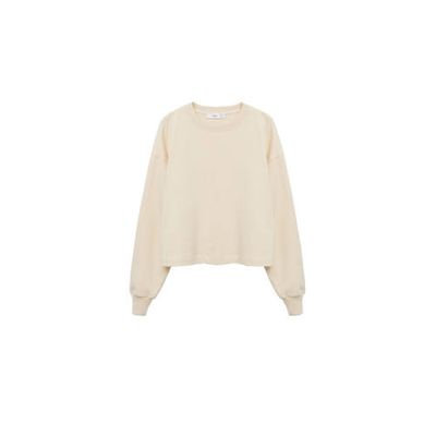 Mango trui van biologisch katoen lichtbeige Mango trui van biologisch katoen lichtbeige