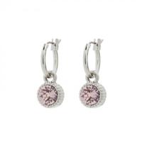Biba Hang Oorbellen Zilver met Swarovski Steentje Rosaline Biba Hang Oorbellen Zilver met Swarovski Steentje Rosaline