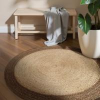 Jute Vloerkleed Jutta Rond - Bruin maat: xcm - materiaal: Jute - Dekbed-Discounter.nl