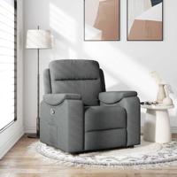 Fauteuil verstelbaar stof donkergrijs