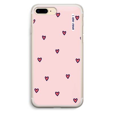 Hartjes: iPhone 7 Plus Transparant Hoesje