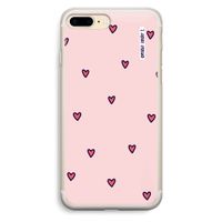Hartjes: iPhone 7 Plus Transparant Hoesje