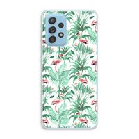 Flamingo bladeren: Samsung Galaxy A73 Transparant Hoesje