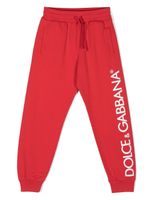 Dolce & Gabbana Kids pantalon de jogging à logo imprimé - Rouge - thumbnail