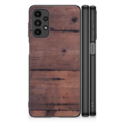 Samsung Galaxy A13 4G Houten Print Telefoonhoesje Old Wood