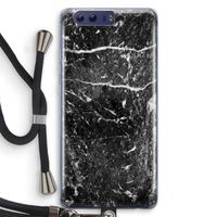 Zwart marmer: Honor 9 Transparant Hoesje met koord