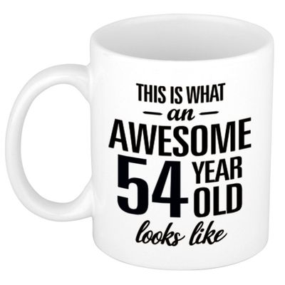 Awesome 54 year cadeau mok / beker 300 ml