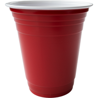 Partycup | PP | reusable | 300ml | 12oz | 110mm | rood | 1000 stuks