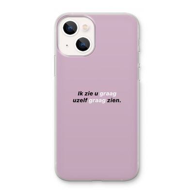 uzelf graag zien: iPhone 13 mini Transparant Hoesje