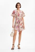 Korte bloemenjurk - MATERIAL FINISHES - XL