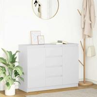 Dressoir met lades 100,5x35x76 cm spaanplaat wit