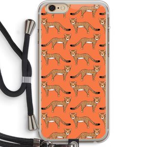 Cheetah: iPhone 6 PLUS / 6S PLUS Transparant Hoesje met koord