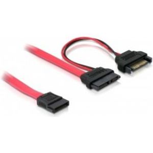 Delock 84418 Kabel Slim SATA female > SATA 7-polig + SATA 15-polig 5 V 50cm