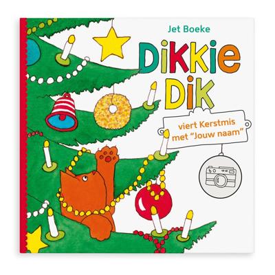 Boek "Dikkie Dik viert Kerstmis" met naam