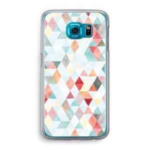 Gekleurde driehoekjes pastel: Samsung Galaxy S6 Transparant Hoesje