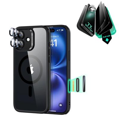 iPhone 16 Classic Hybrid Magnetic Case (Camera Control) & Privacy Screen Protector Bundle - Clear Black iPhone 16 Classic Hybrid Magnetic Case (Camera Control) & Privacy Screen Protector Bundle - Clear Black