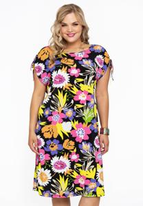 Yoek Jurk met strikjes HAYFLOWER | Zwart | Maat 54/56