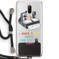 Smile: OnePlus 6 Transparant Hoesje met koord Smile: OnePlus 6 Transparant Hoesje met koord