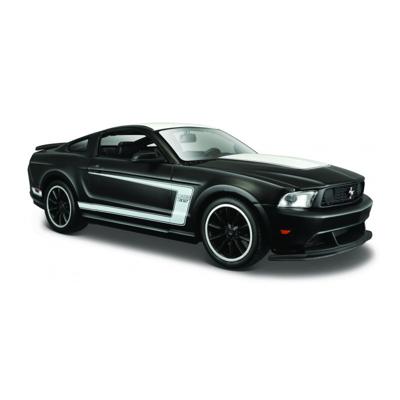Maisto Modelauto Ford Mustang - Boss 302 2012 - matzwart - 20 cm - 1:24
