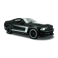 Maisto Modelauto Ford Mustang - Boss 302 2012 - matzwart - 20 cm - 1:24