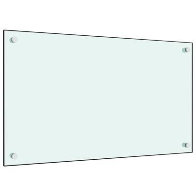 VidaXL Spatscherm keuken 70x40 cm gehard glas wit