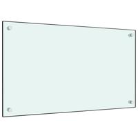 VidaXL Spatscherm keuken 70x40 cm gehard glas wit