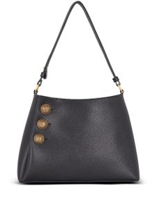 Balmain sac porté épaule Emblem en cuir - Noir