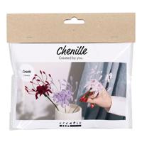 Creativ Company Mini hobbyset lelie bloemen van chenilledraad lichtroze