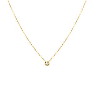 TFT Collier Geelgoud Diamant 0.03ct H SI 1,0 mm x 41-43-45 cm