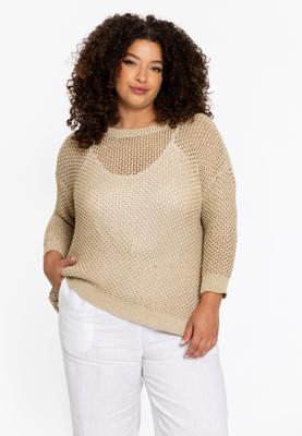 Yoek Gouden lurex pullover | Goud | Maat 54/56