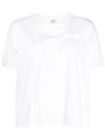 Jason Wu t-shirt à design froncé - Blanc