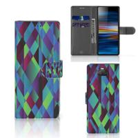 Sony Xperia 10 | Book Case | Abstract Green Blue