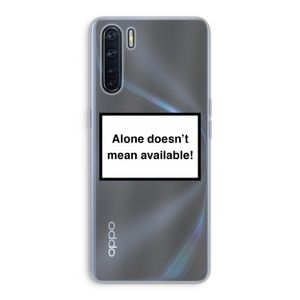 Alone: Oppo A91 Transparant Hoesje