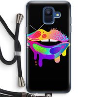 Lip Palette: Samsung Galaxy A6 (2018) Transparant Hoesje met koord