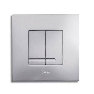 Wisa Delos Bedieningspaneel - vierkant - 16x16x1 - dualflush - kunststof - mat chroom 8050415631