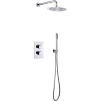 Inbouw Thermostatische Regendoucheset - Leoni - Regendouchekop 25 cm - Chroom