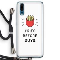 Fries before guys: Huawei P20 Transparant Hoesje met koord