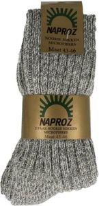 Naproz Noorse Sokken 43-46 Grijs