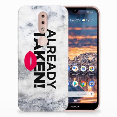 Nokia 4.2 | Siliconen hoesje | met naam Already Taken White