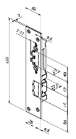 ABLOY LP764 Abloy sluitplaat voor stompe deuren | 230x50x3mm | voor Abloy EL532HS slot | DR 1/3. - 10037892