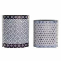 Blokkenset DKD Home Decor Blauw Hout (31,5 x 23 x 35,3 cm)