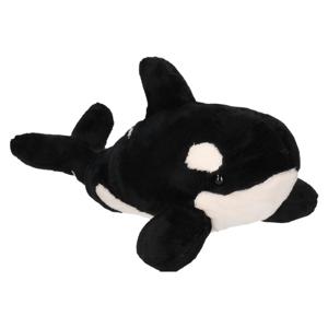 Orka knuffel - pluche - 36 cm - wit/zwart - zeedieren