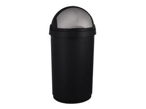 Curver roll bullet bin 50 liter zwart/zilver