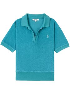 Sporty & Rich polo à logo brodé - Bleu