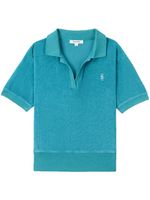 Sporty & Rich polo à logo brodé - Bleu