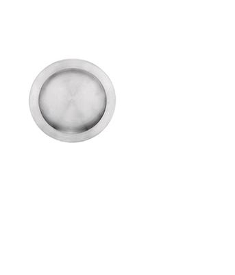 Schuifdeurkom rond ø70mm rvs mat